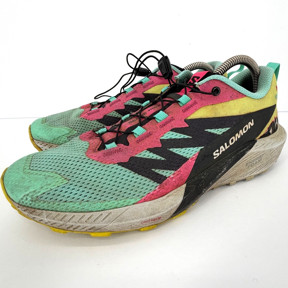 Salomon Sense Ride 5 Martina LTD Men 10.5 Green Pink Trail Shoes L472343